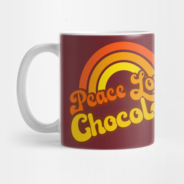 Retro Rainbow - Peace, Love Chocolate by Jitterfly